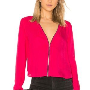 rag & bone Vanessa Zip-Front Long-Sleeve Top